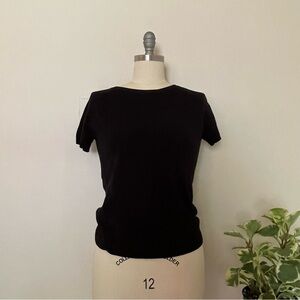 Passports black knit sweater top in black